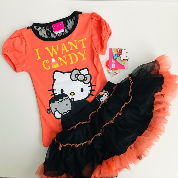 Hello Kitty Set T-shirt Tulle Skirt Short